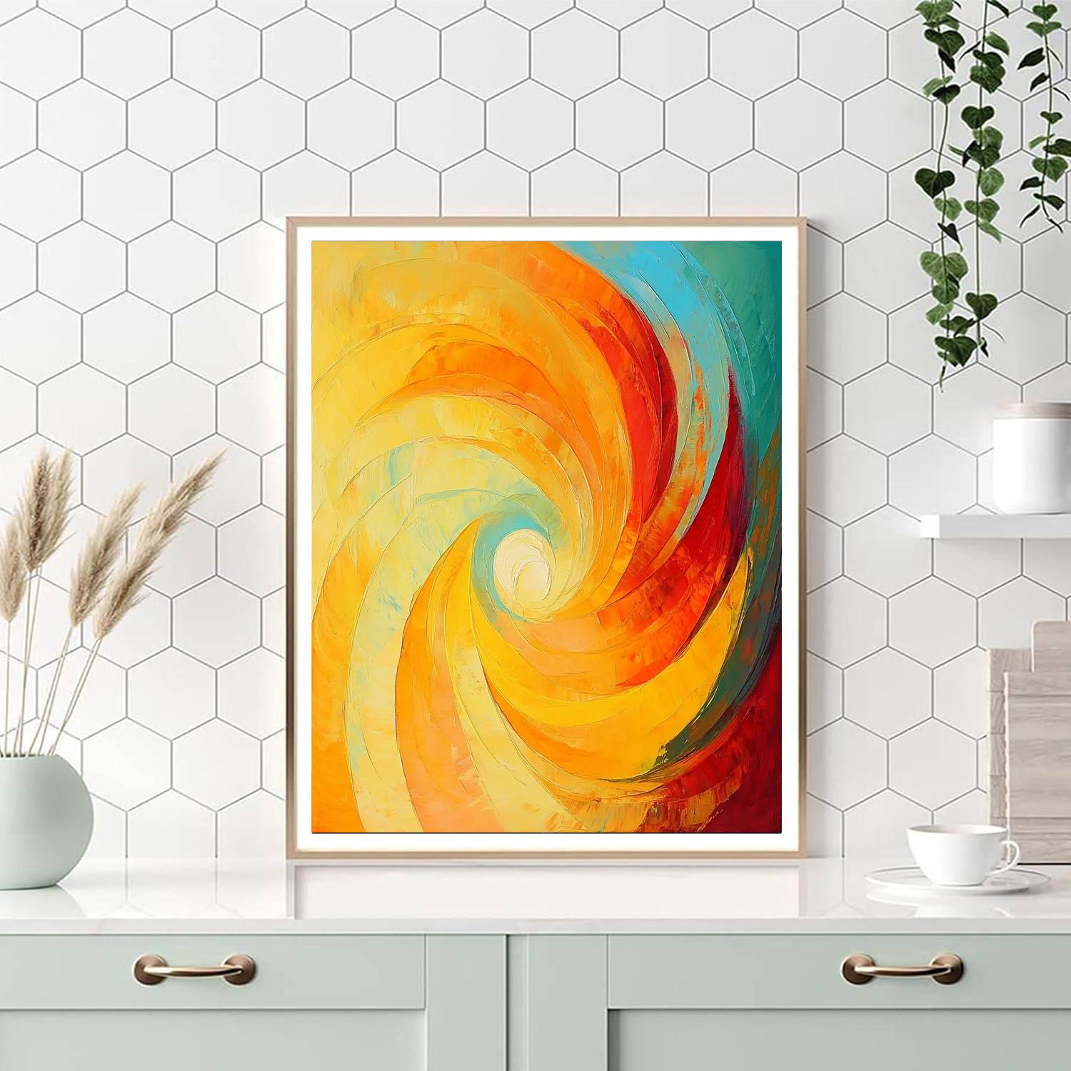 Jackson Pollock Inspired Abstract Solar Waves  Paint By Numbers