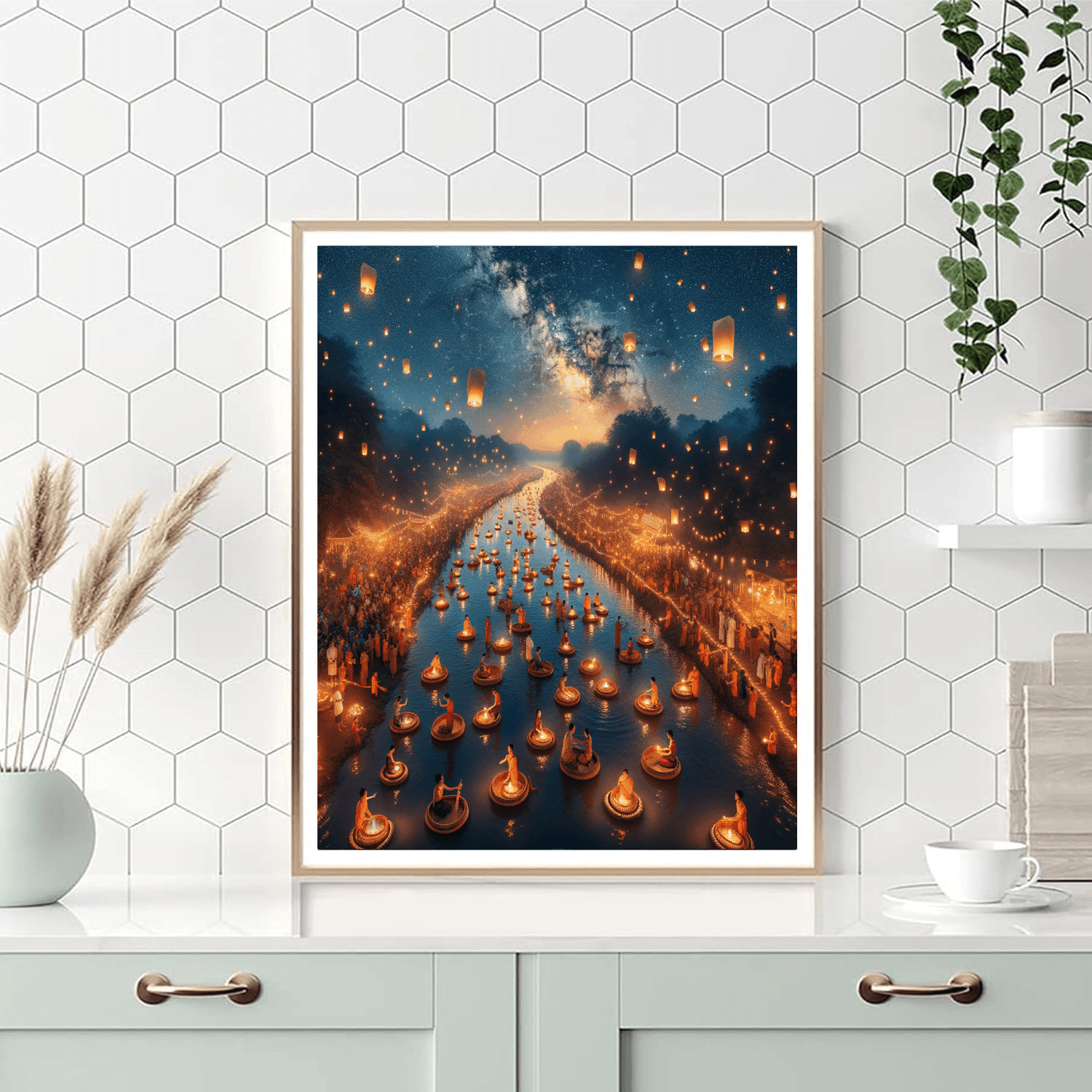 Loy Krathong Festival - Thailand Painting By Numbers Kit