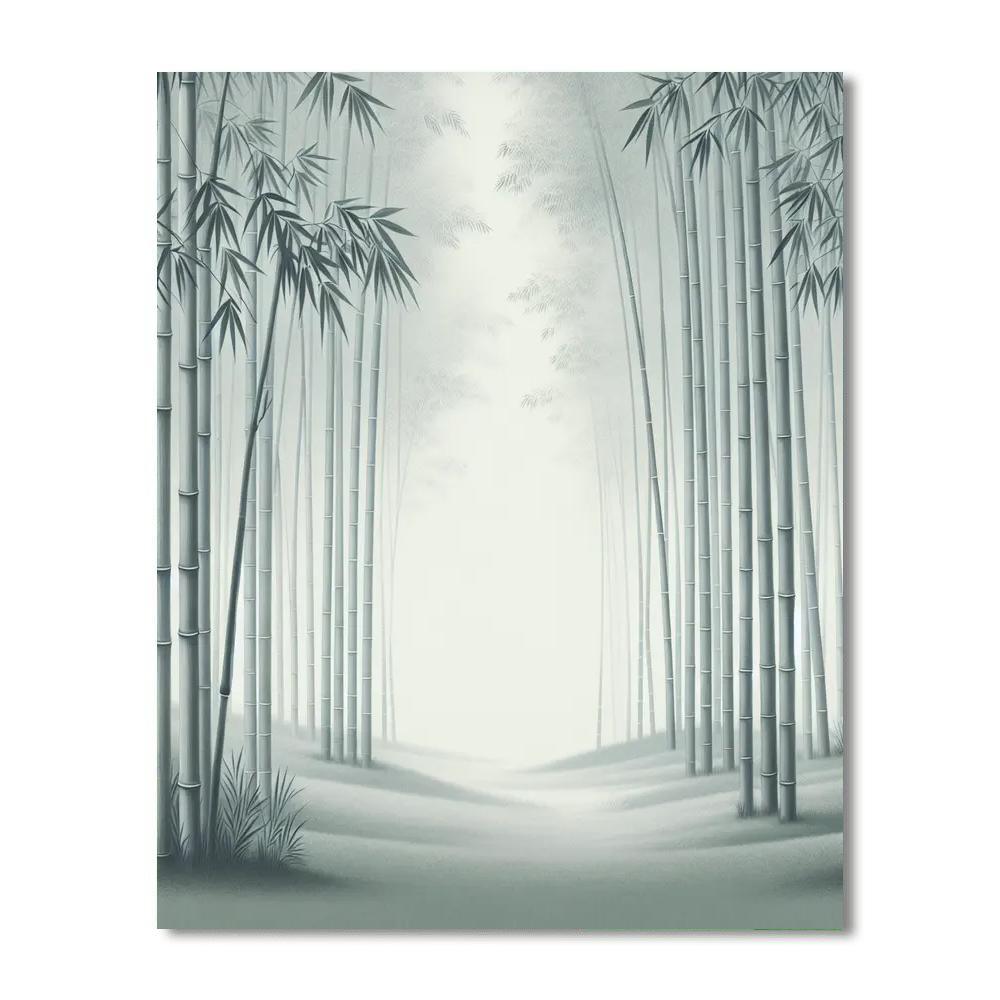 Meditative Bamboo Retreat Paint By Number
