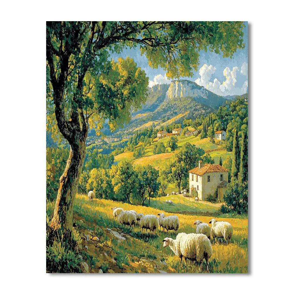 Jean-François Millet Inspired Romantic Pastoral Scene  Paint By Numbers