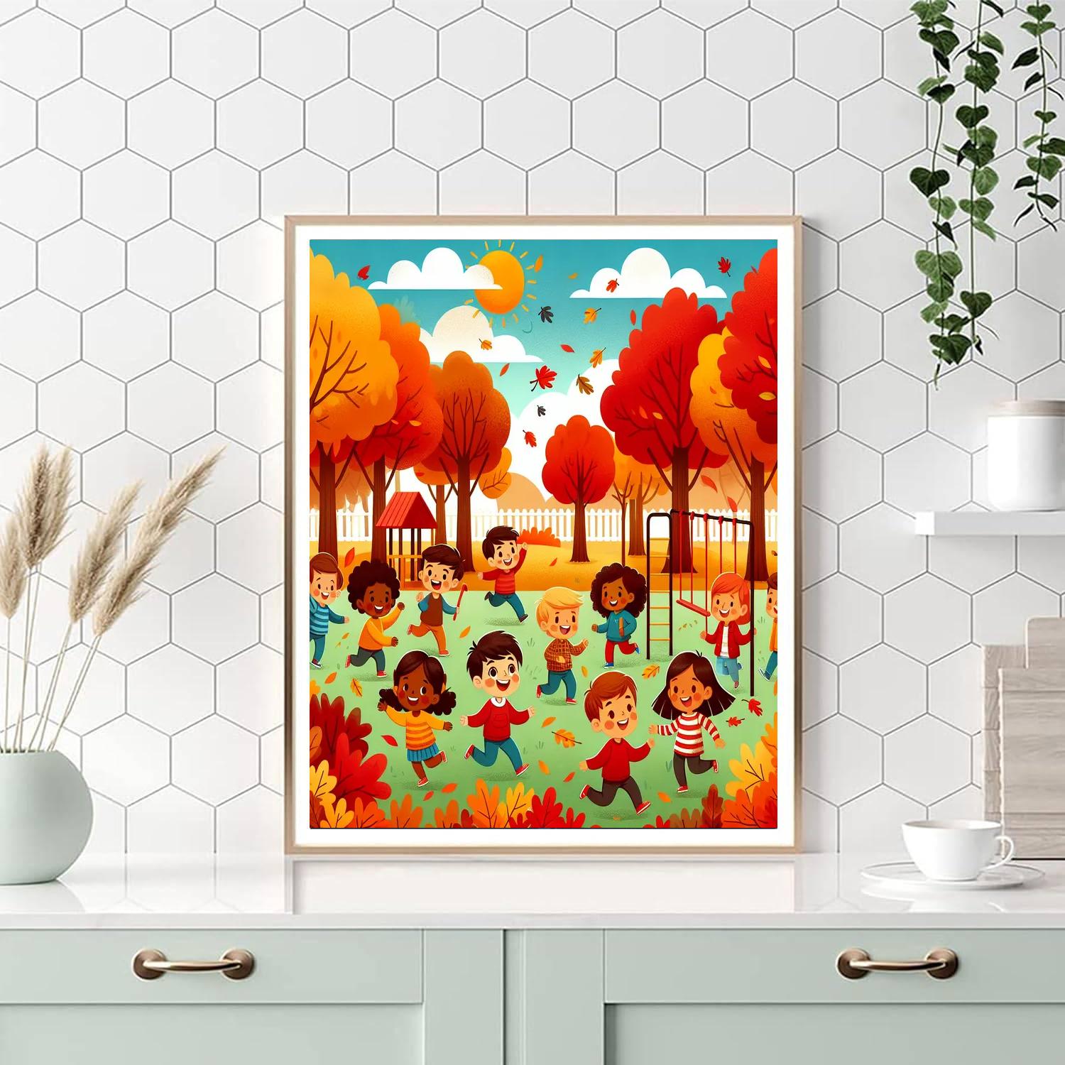 Vibrant Autumn Day Painting By Numbers Kit