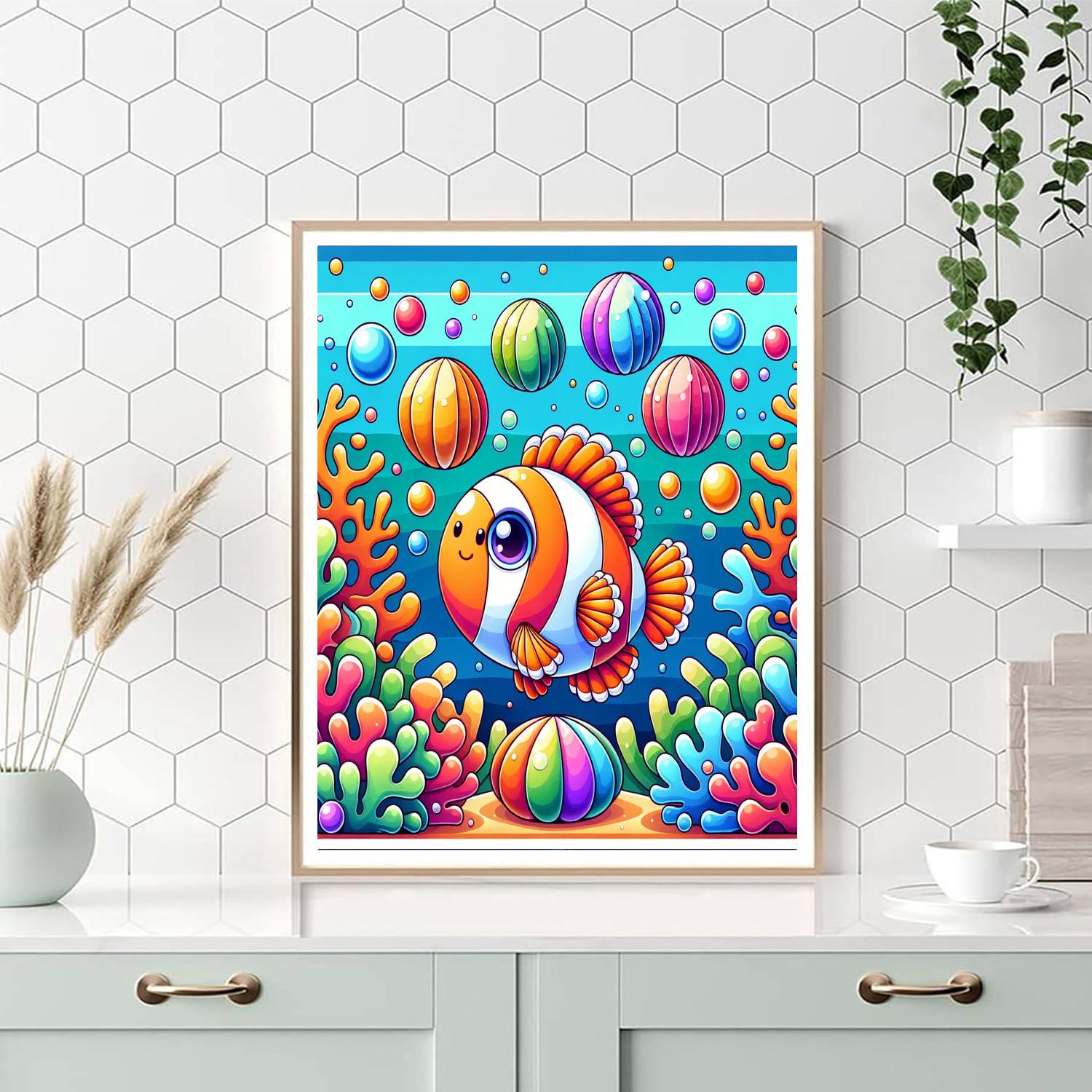 Circus Clown Fish Number Painting