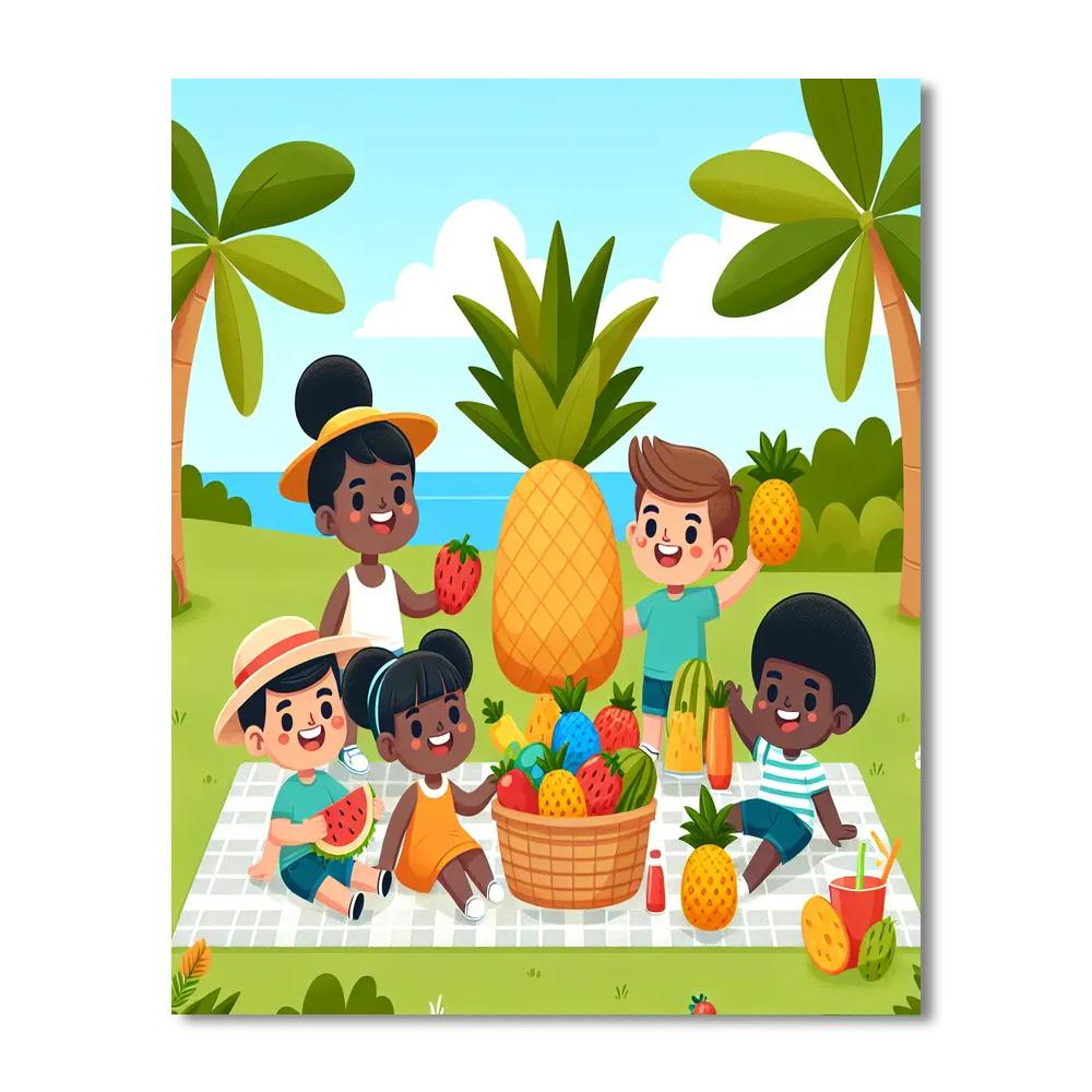 Pineapple Paradise Picnic Numbered Painting Kits