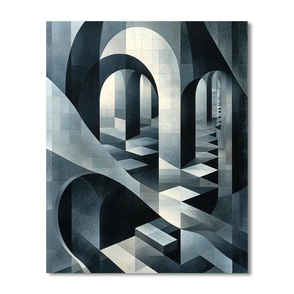 M.C. Escher Inspired Choreography Of Shapes  Paint By Numbers