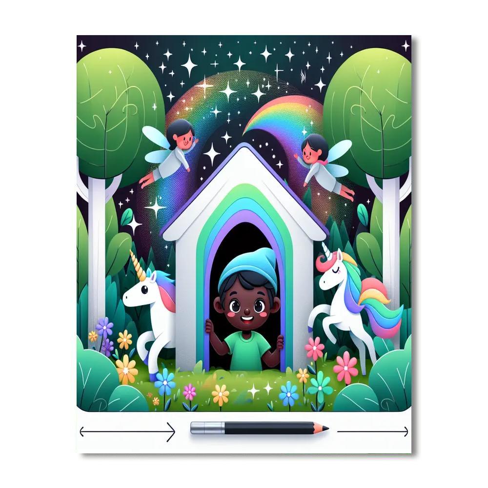 Mythical Forest Hideout Paint By Numbers Kits