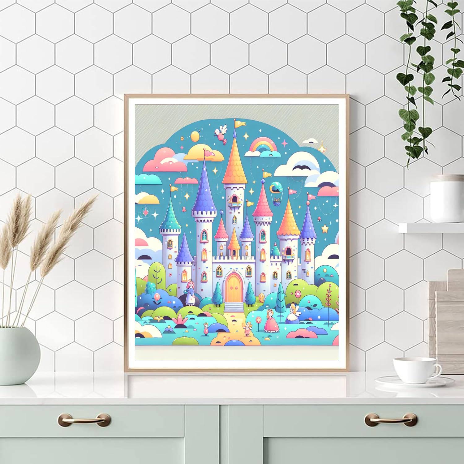 Fairytale Castles Number Painting