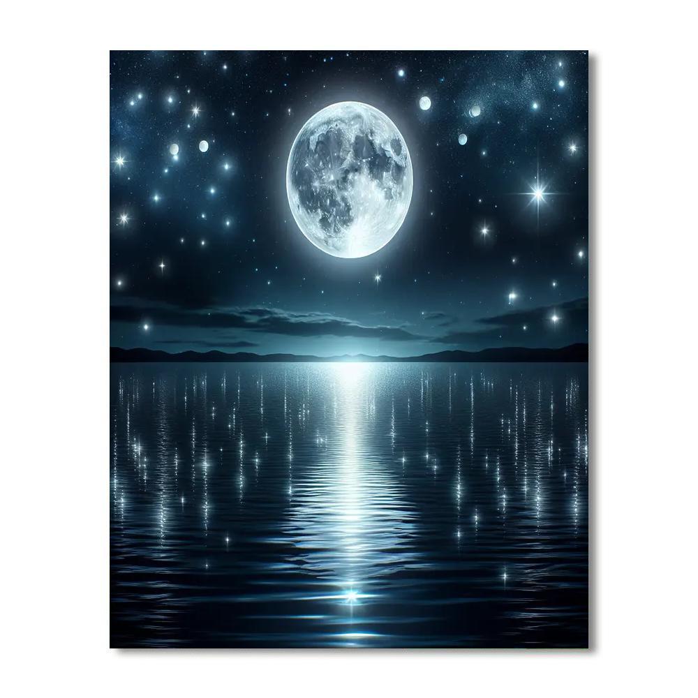 Silver Moon Numbered Painting Kits