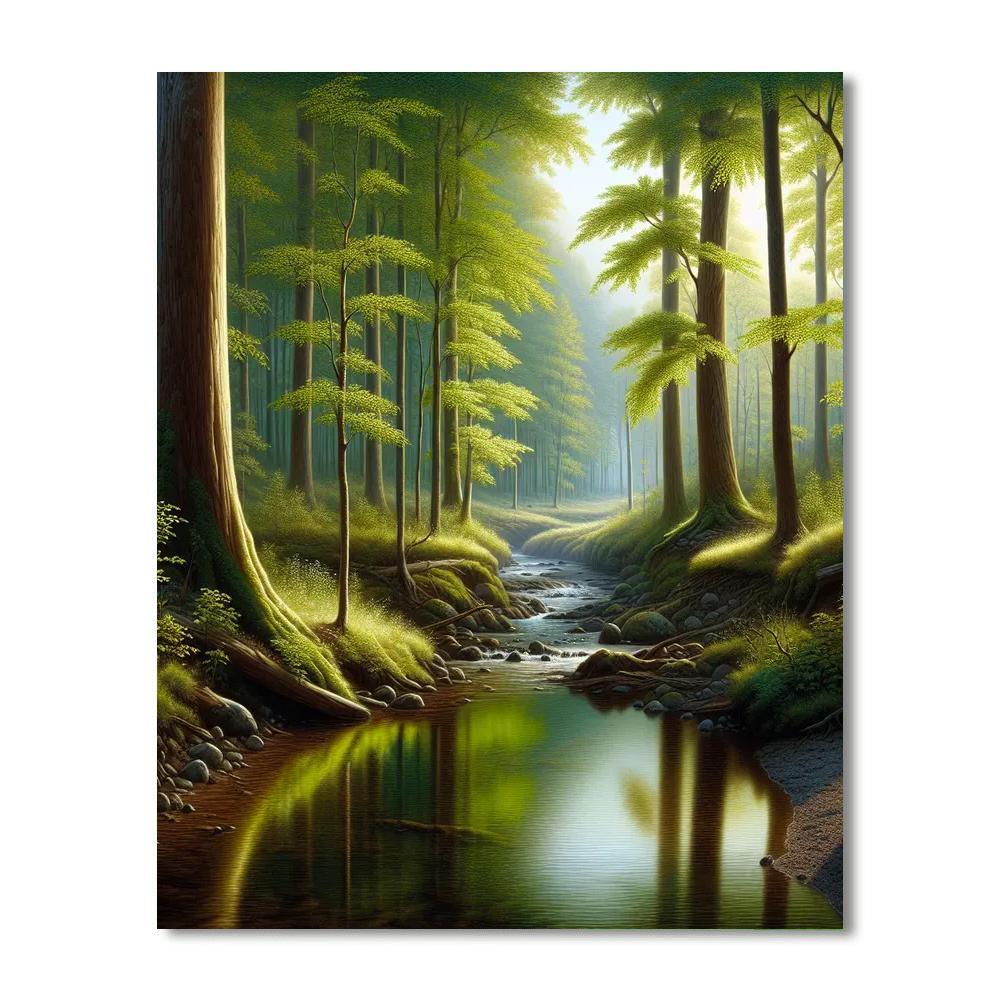 Forest Whisper Meditation Number Painting