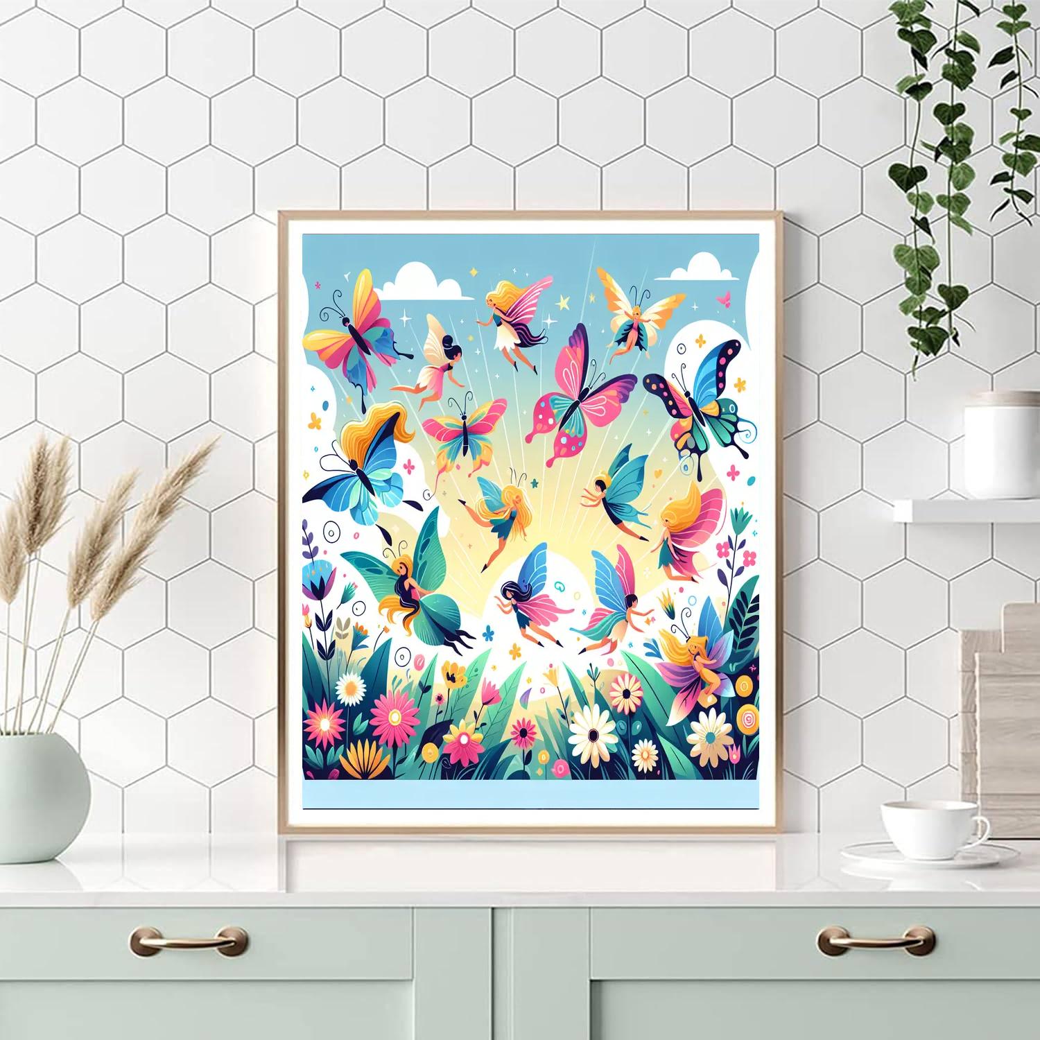 Magical Butterfly Meadow DIY Paint By Numbers