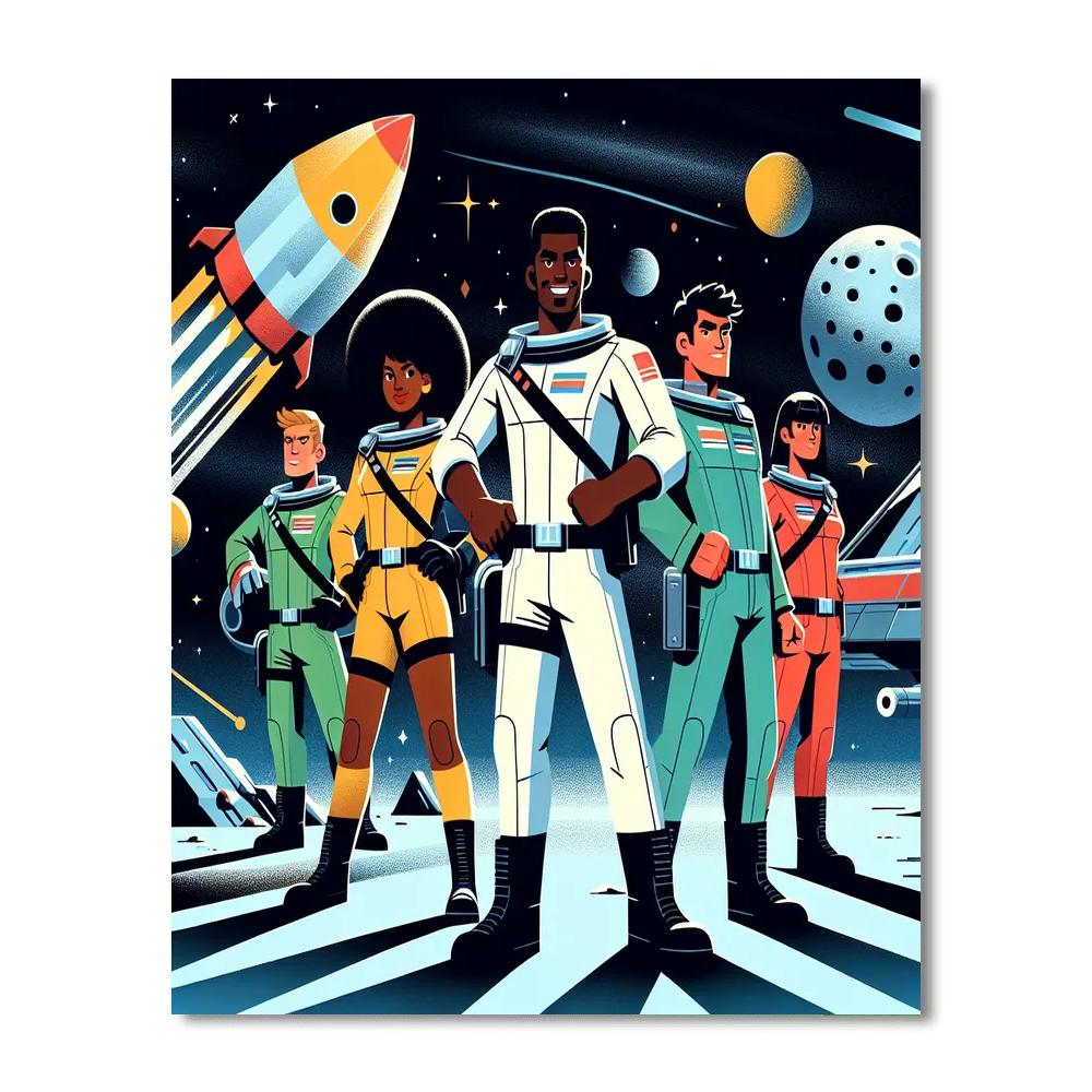 Space Rangers Mission Painting Number Kit