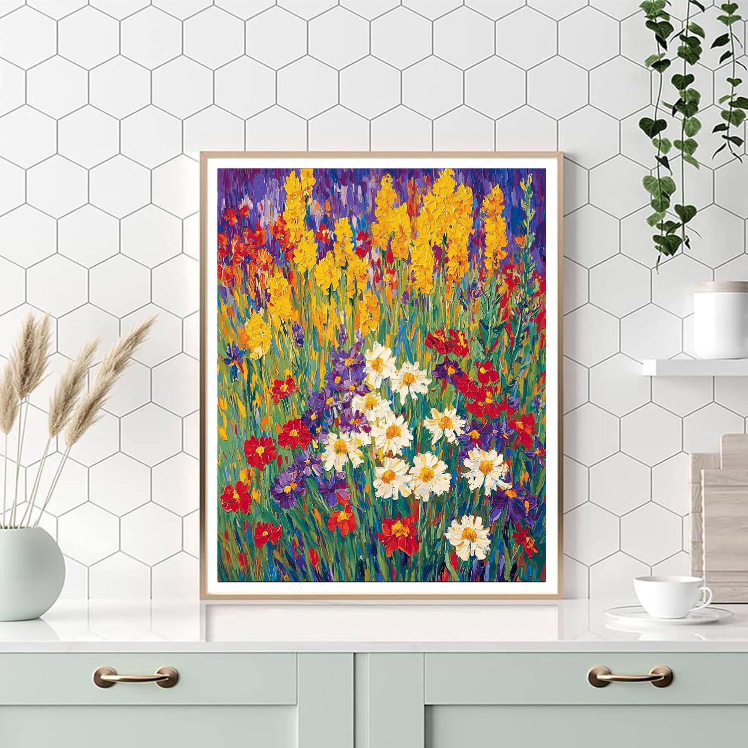 Vincent Van Gogh Inspired Vibrant Wildflowers  Paint By Number