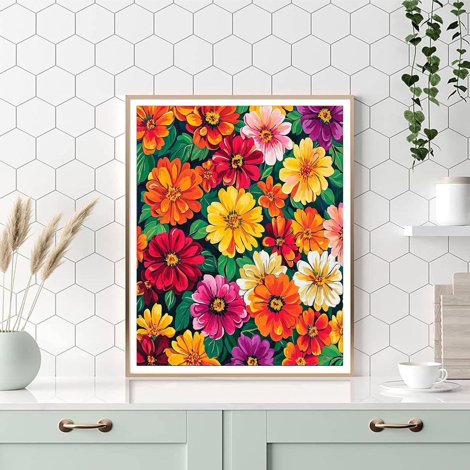 Frida Kahlo Inspired Ember Flowers  Paint By Color