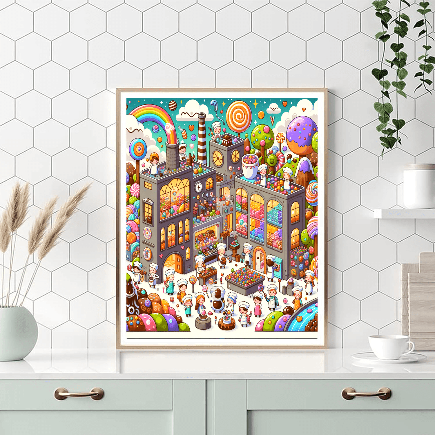 Charming Chocolate Factory Number Painting