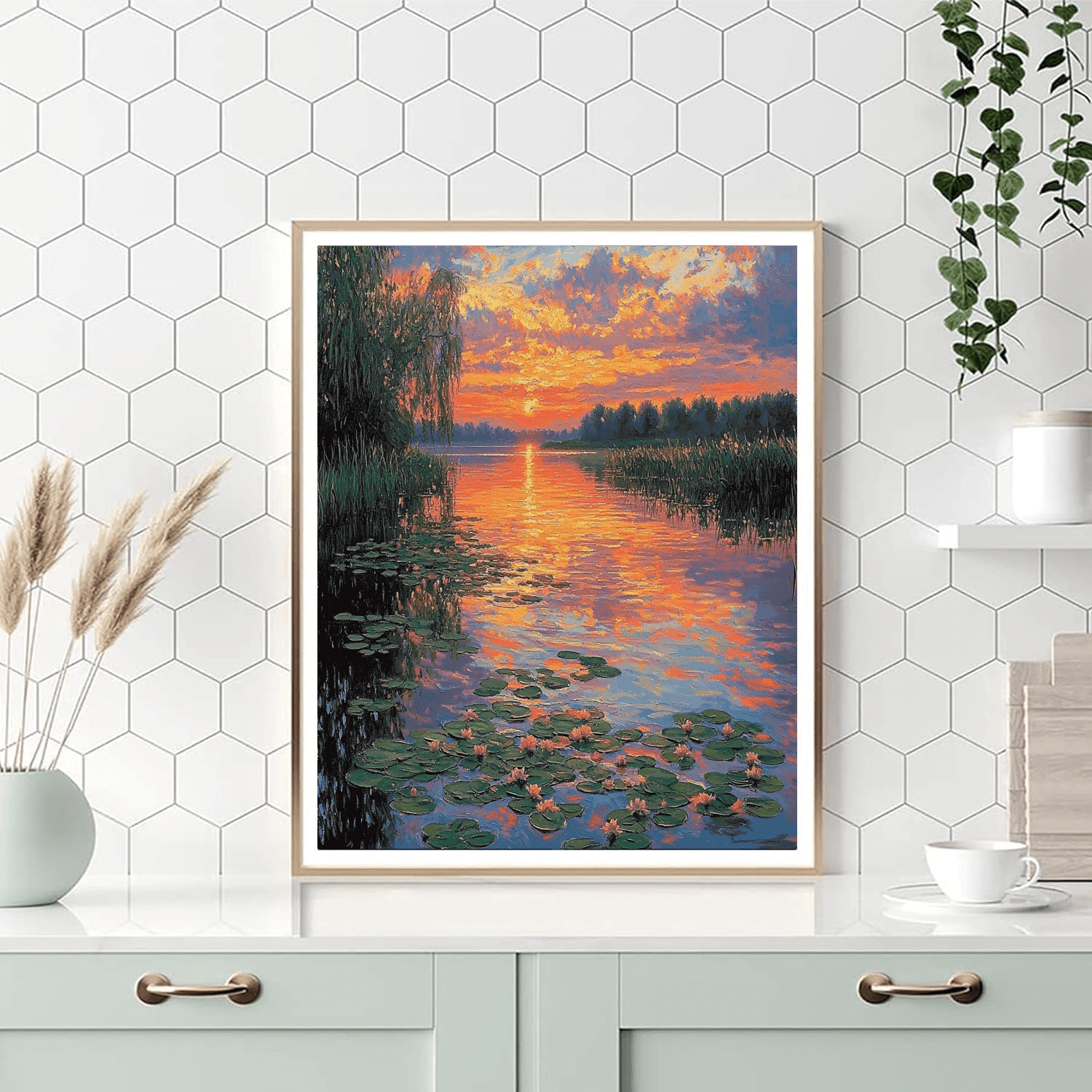 Monet Inspired Dreamy Reflections  Paint By Number