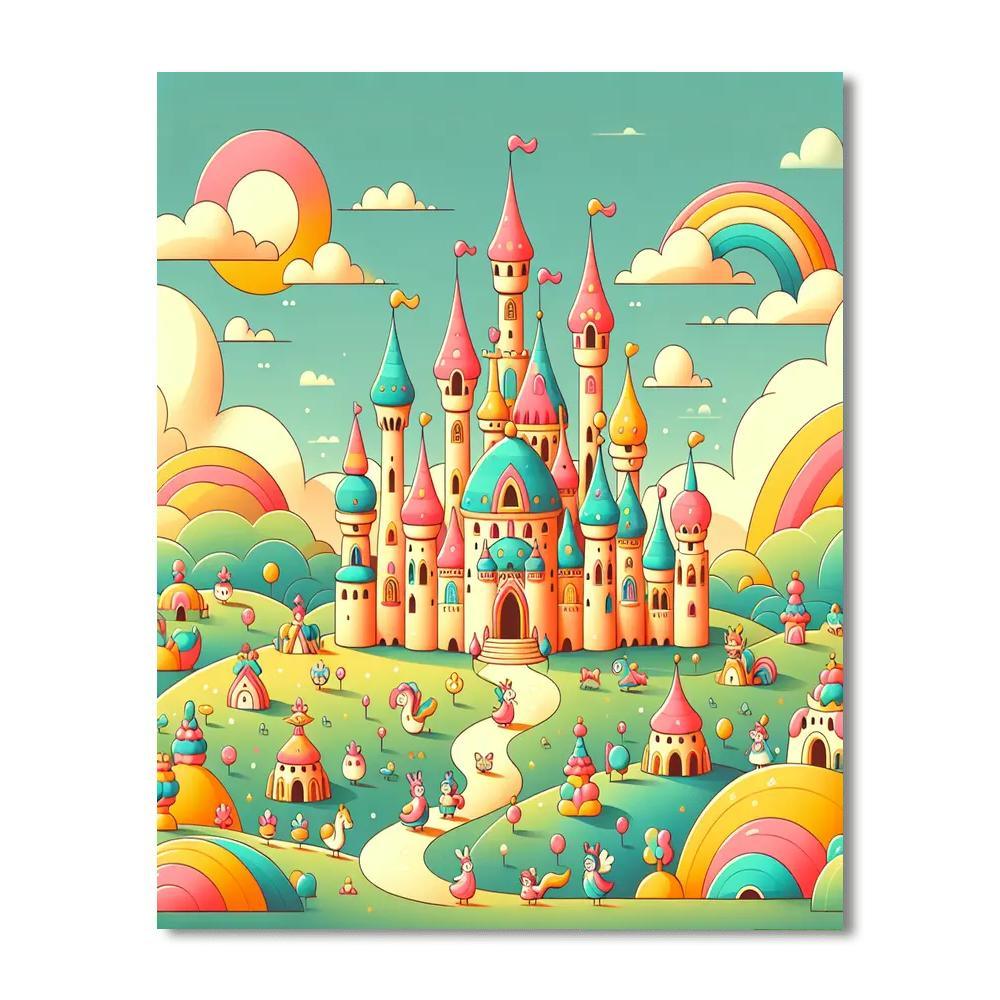 Dreamy Castle Retreat Paint By Numbers Art