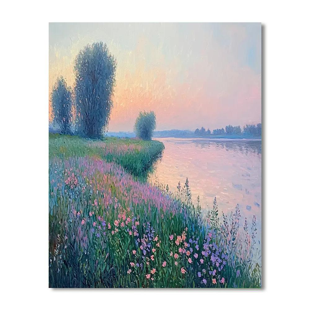 Claude Monet Inspired Twilight Meadow  Paint By Numbers