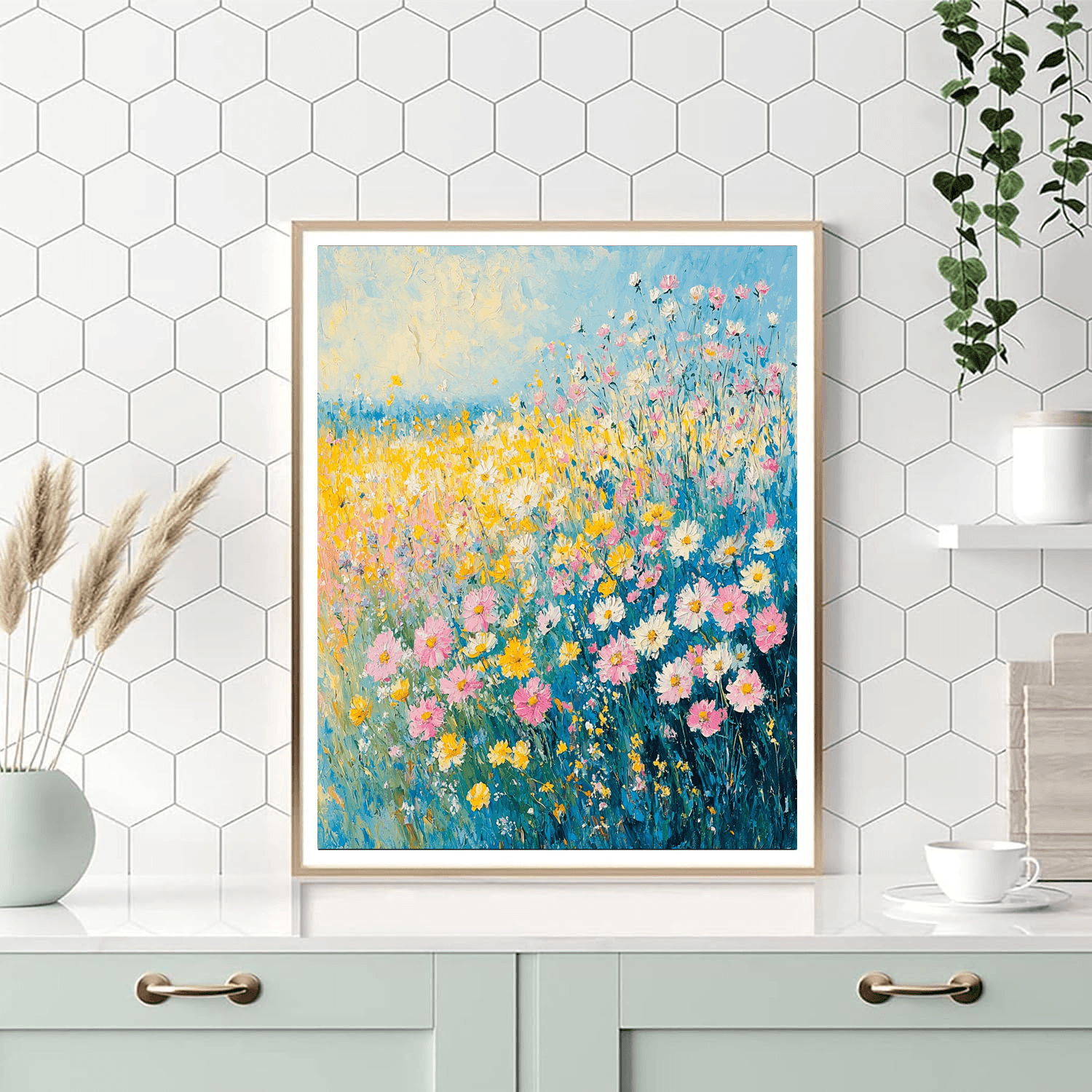 Claude Monet Inspired Wildflower Dreamscape  Paint By Numbers Art