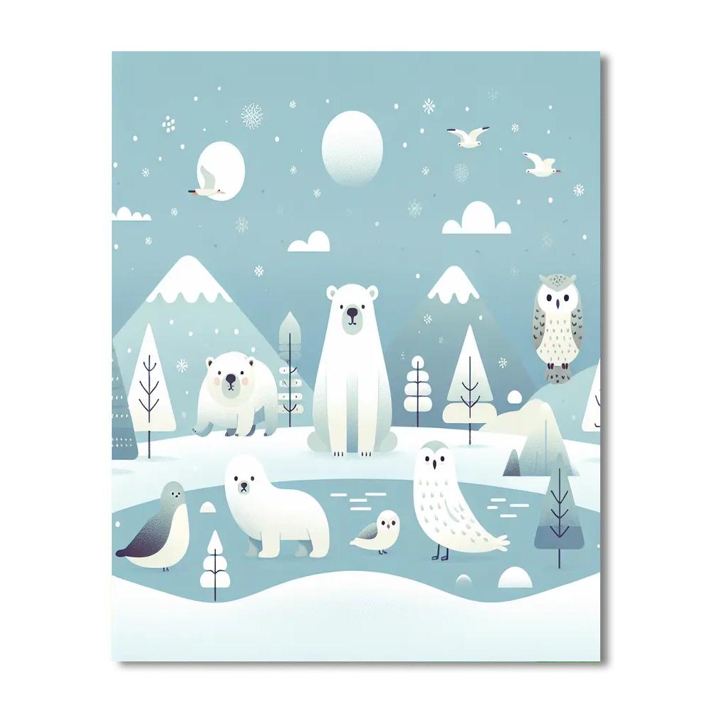 Artic Animals Adventure Number Painting