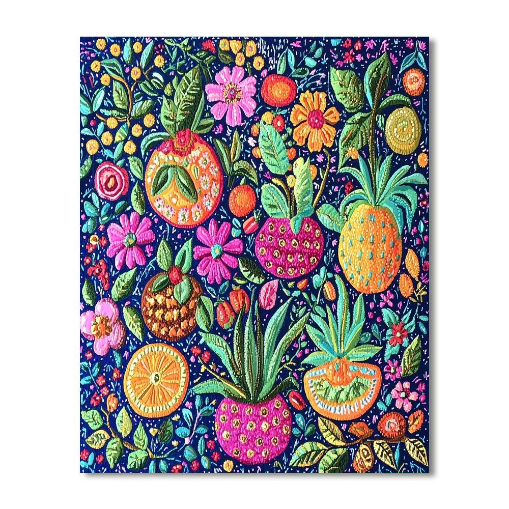 Frida Kahlo Inspired Visions Of Abundance  Paint By Numbers Art