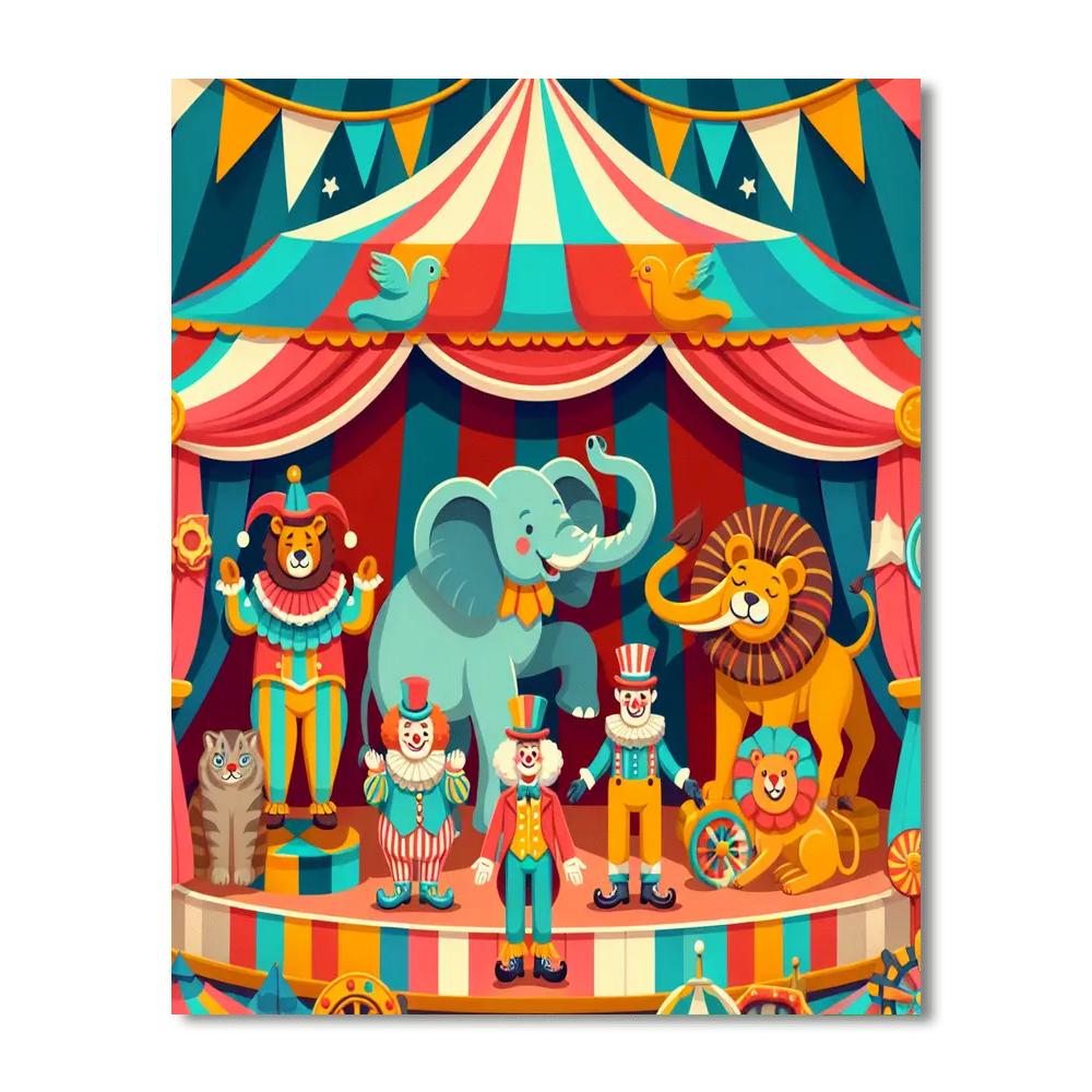 The Great Animal Circus DIY Paint By Numbers