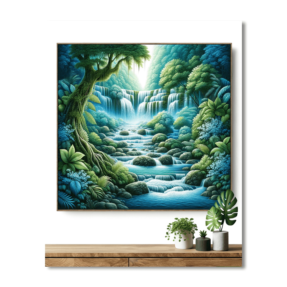 Glistening Waterfalls Painting Number Kit