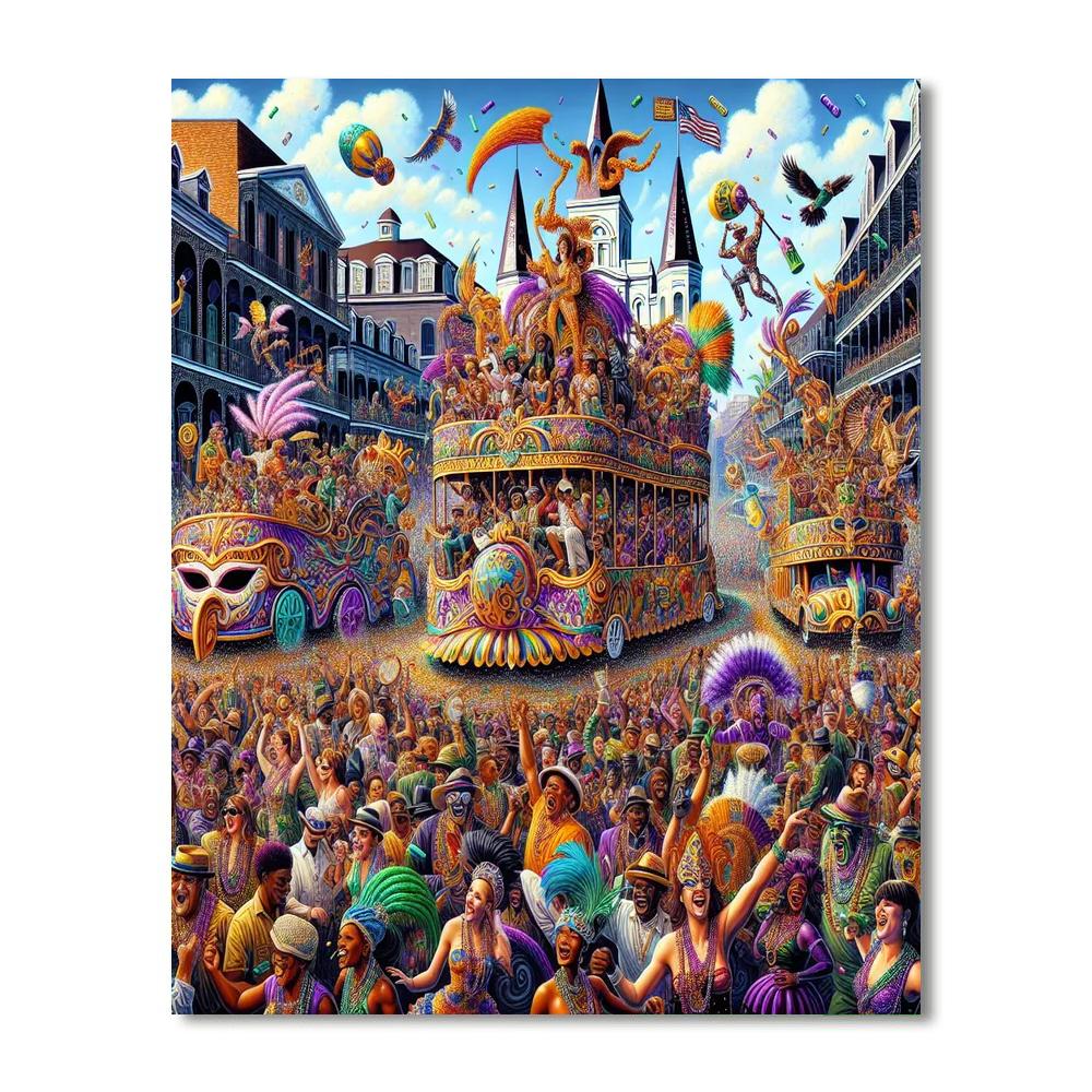 New Orleans Mardi Gras - United States Paint By Numbers