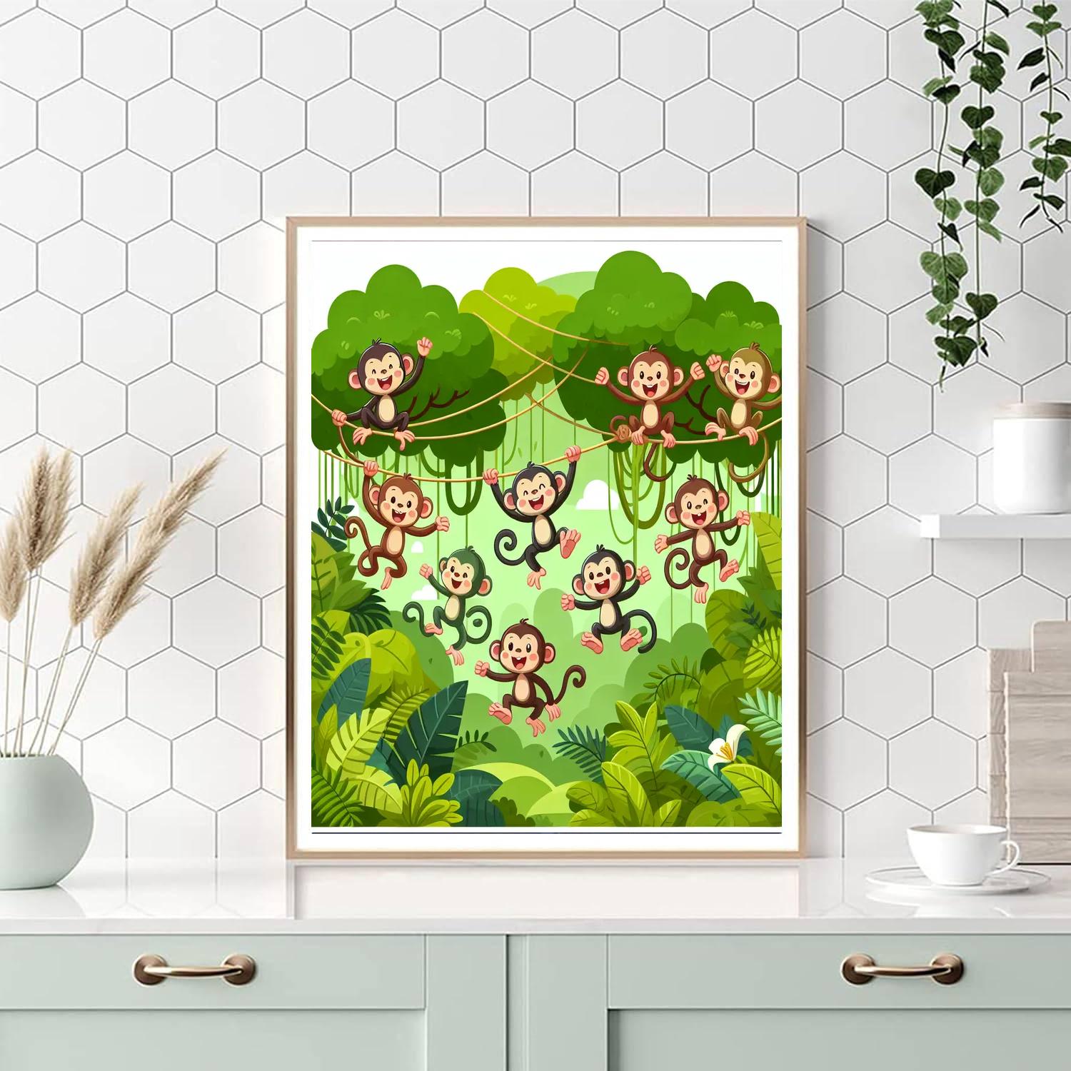 Jungle Jump Painting Number Kit