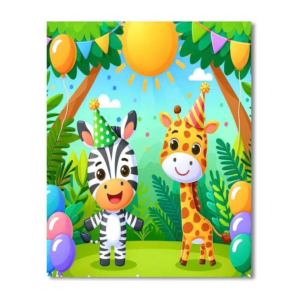 Jungle Safari Party Paint By Numbers Kits