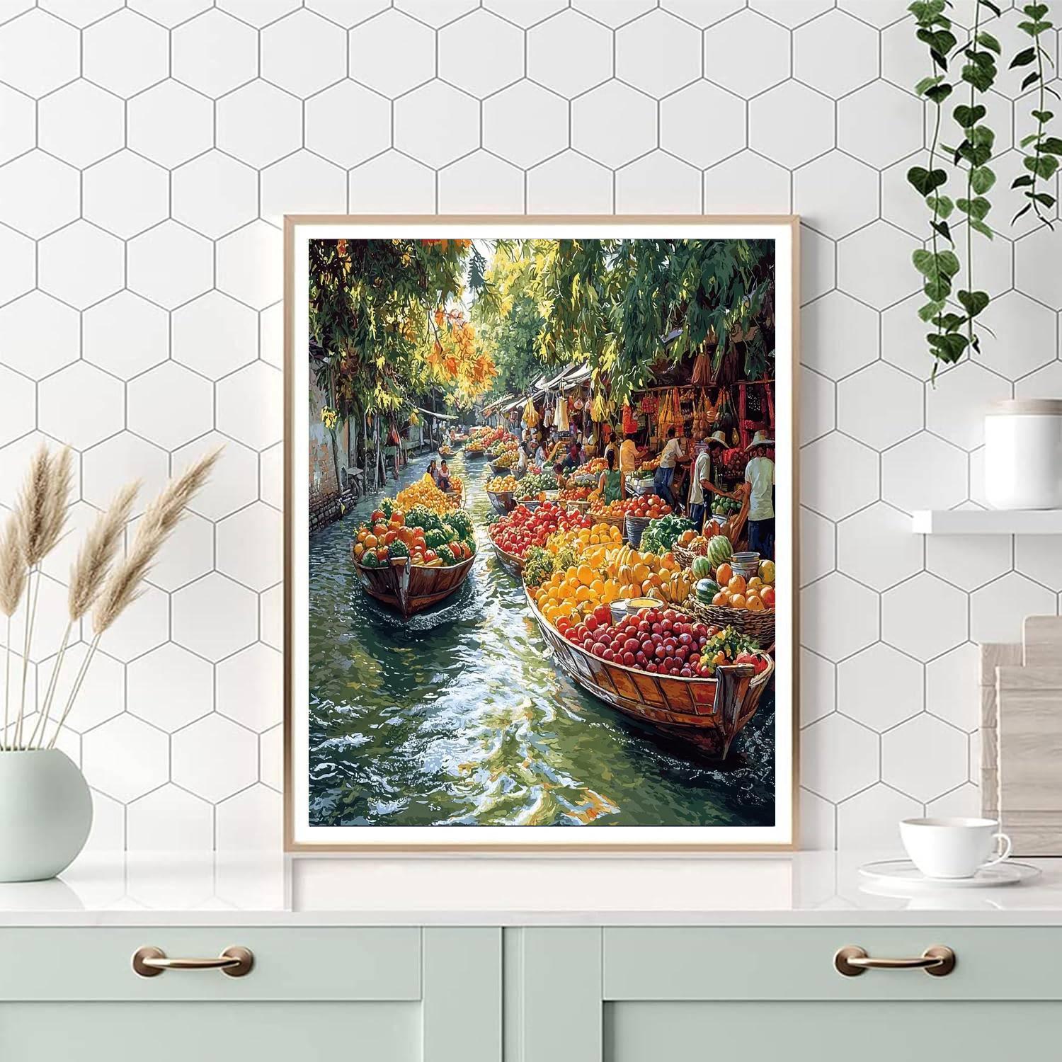 The Floating Markets - Bangkok Paint By Number