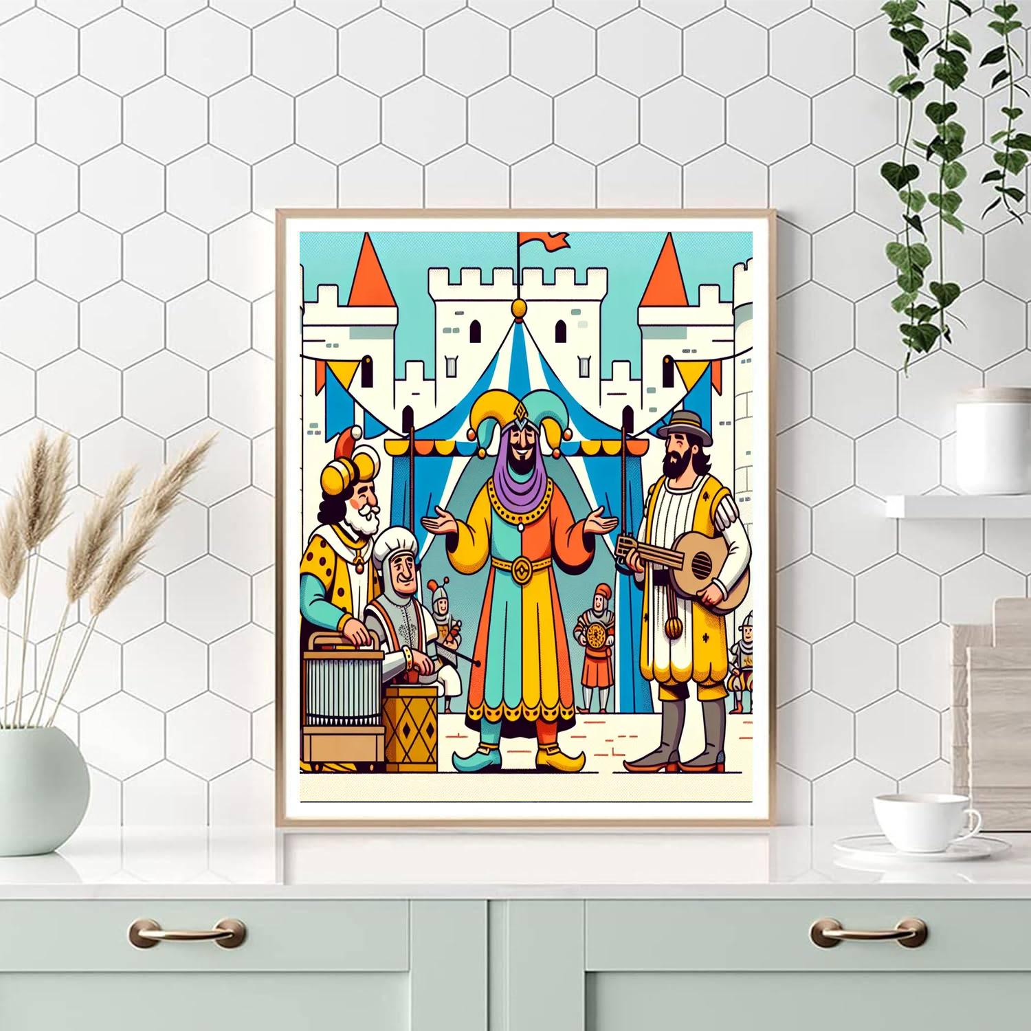 Joyous Medieval Festival Number Painting