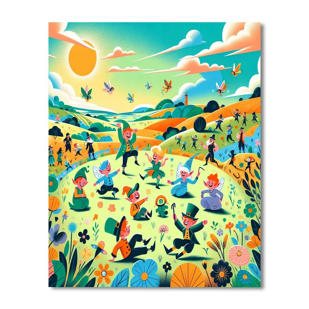 Magic Meadow Mischief Paint By Numbers Art