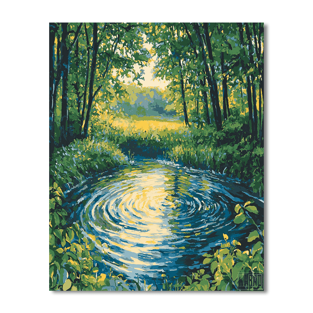 Claude Monet Inspired Bubbling Brook  Painting By Numbers Kit
