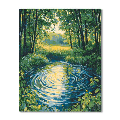 Claude Monet Inspired Bubbling Brook  Painting By Numbers Kit