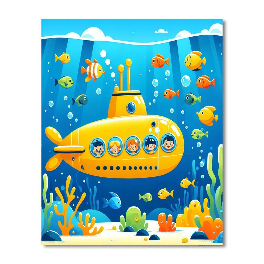 Bright Underwater Expedition Paint By Number