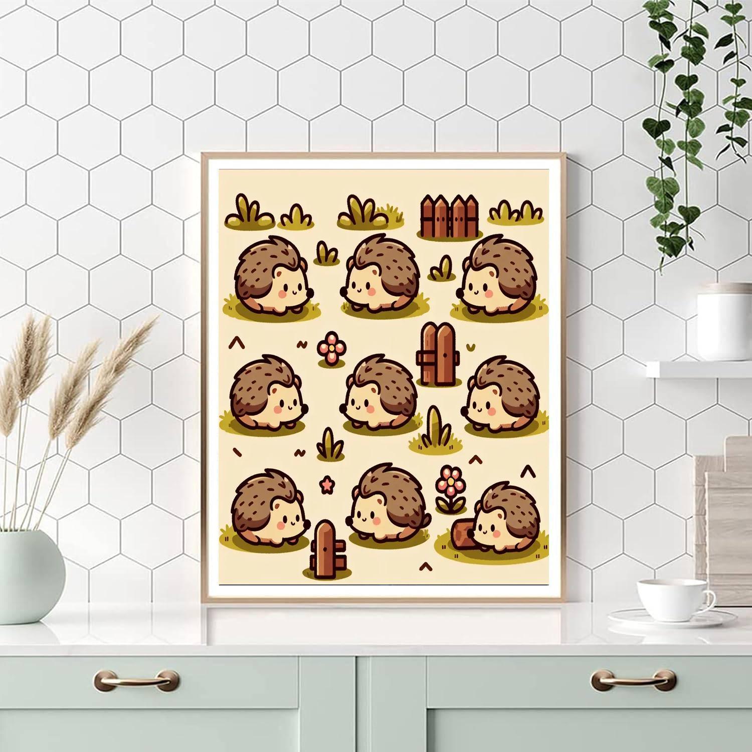 Hilarious Hedgehog Hijinks Paint By Numbers Kits