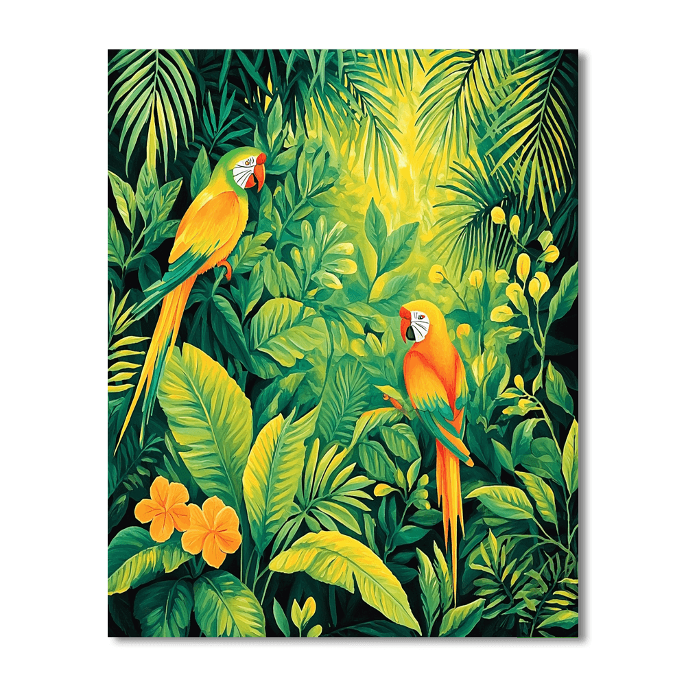 Henri Rousseau Inspired Vibrant Jungle Animals  Paint By Numbers