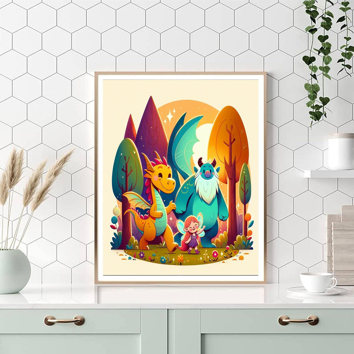 Mystical Creature Adventure Paint By Numbers