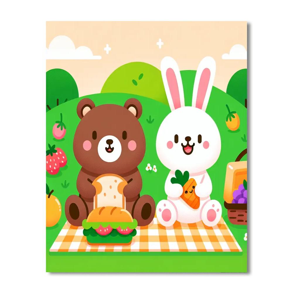 Jolly Picnic Day Paint By Numbers Art