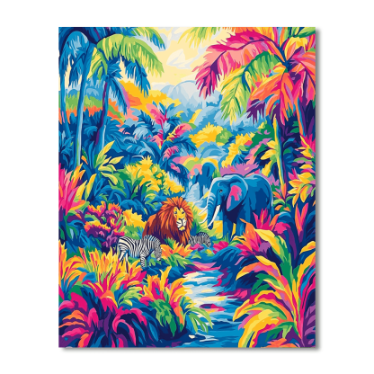 Franz Marc Inspired Golden Safari  Paint By Numbers Kits