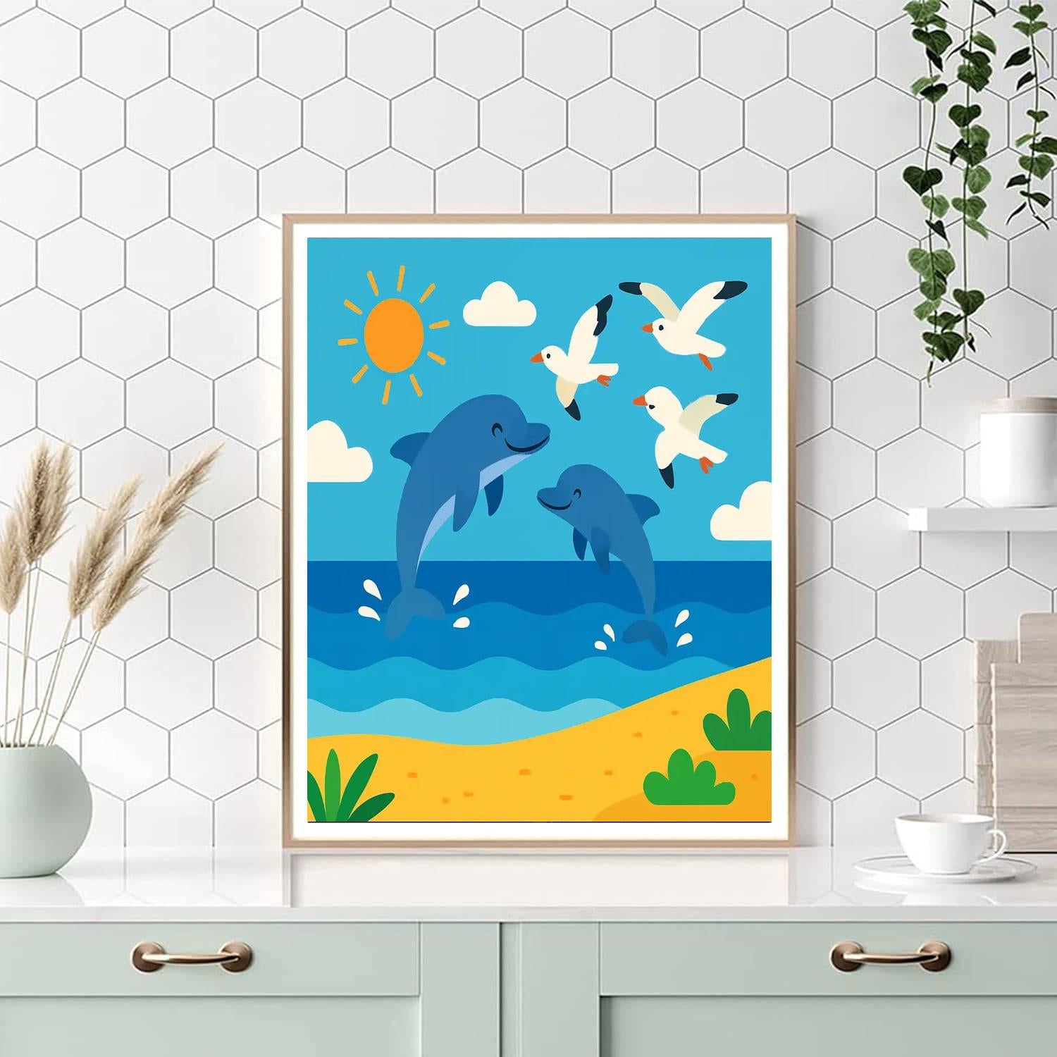 Cheerful Seaside Escape DIY Paint By Numbers