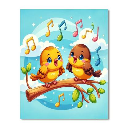 Singing Sparrows Painting By Numbers Kit