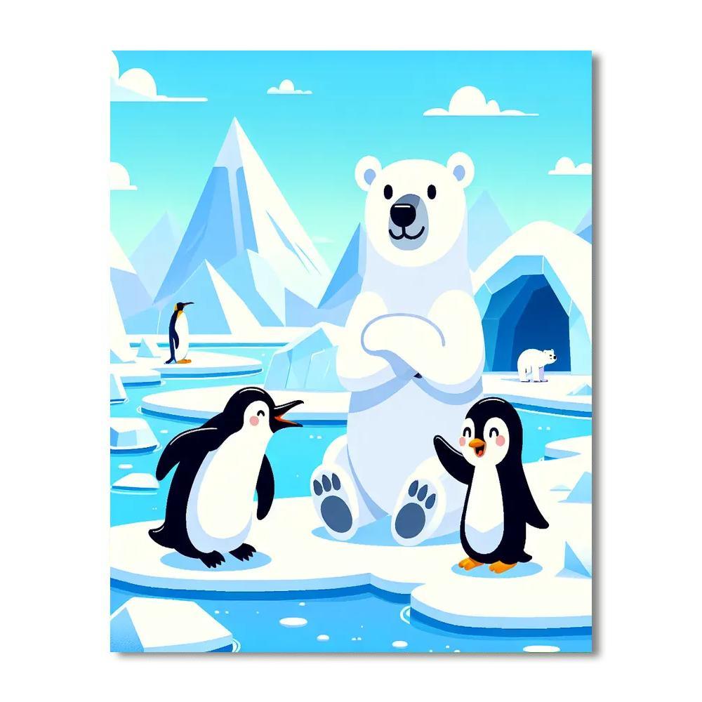 Arctic Polar Party Painting By Numbers Kit