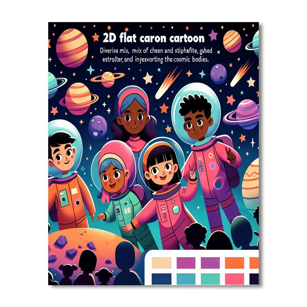 Dreamy Space Expedition Paint By Numbers