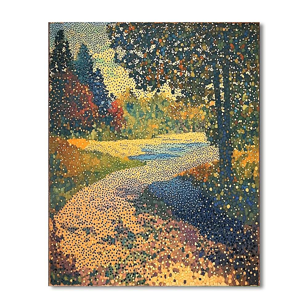 Georges Seurat Inspired Echos Of The Earth  Numbered Painting Kits