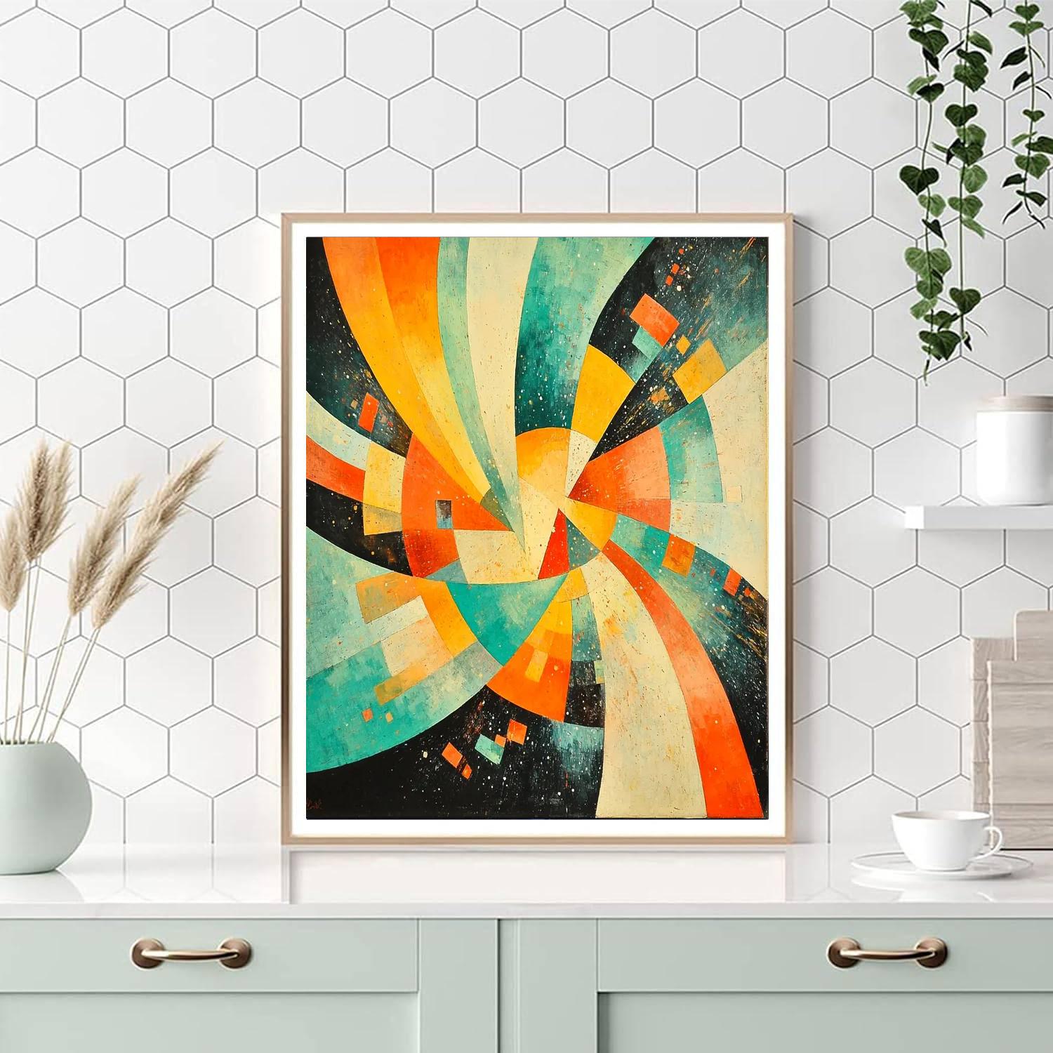 Kazimir Malevich Inspired Energetic Horizons  Numbered Painting Kits