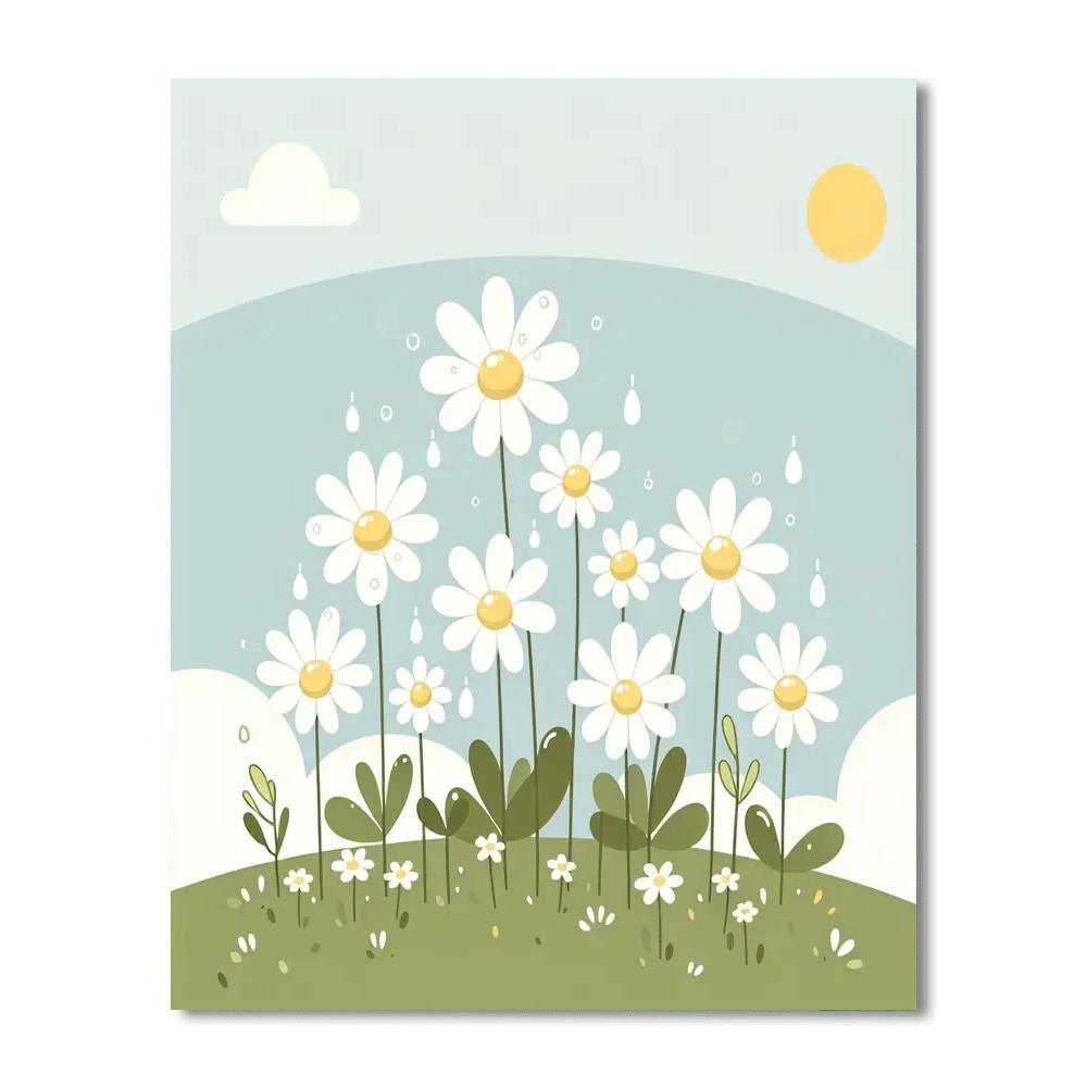 Dewy Daisies Paint By Numbers Art