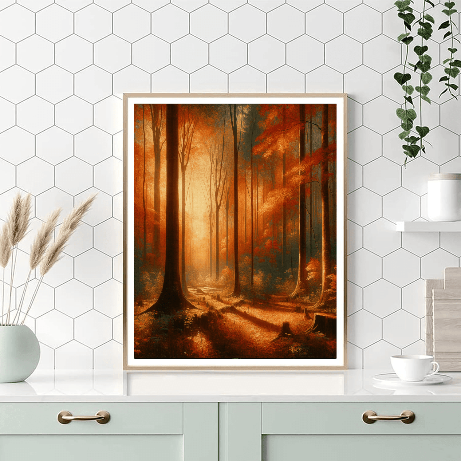 Autumn's Golden Canopy Paint By Color