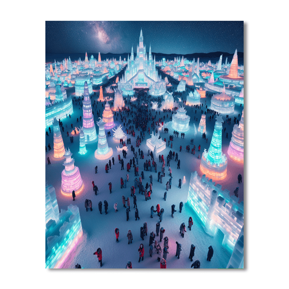 Snow & Ice Festival - Harbin, China Painting By Numbers Kit