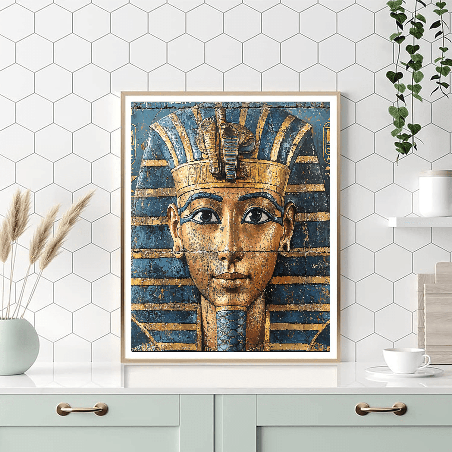 Ancient Egyptian Style Inspired Pharaoh's Golden Glance  Paint By Number
