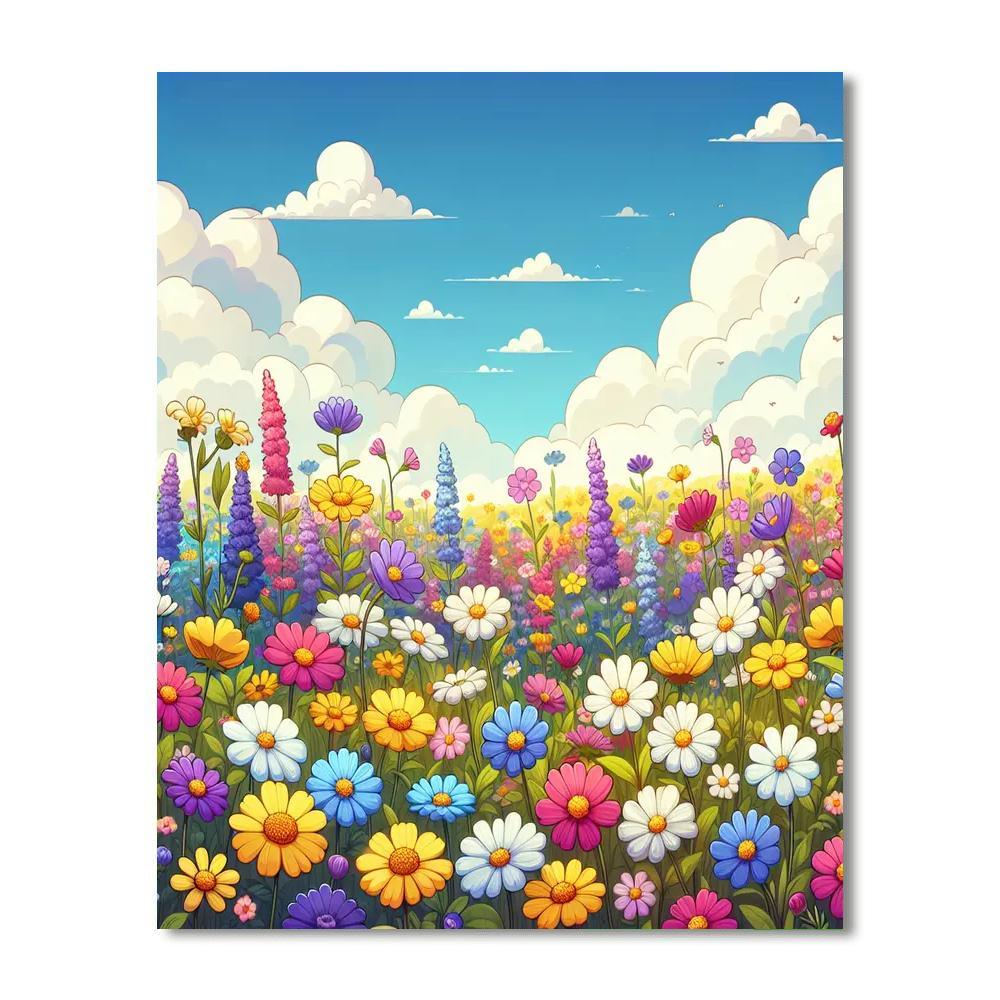 Wonderous Wildflowers Paint By Numbers Art